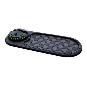 3-in-1 Car Dashboard Mat | 360° Rotating Phone Holder + Anti-Slip Storage Pad + Hidden Parking Contact Plate
