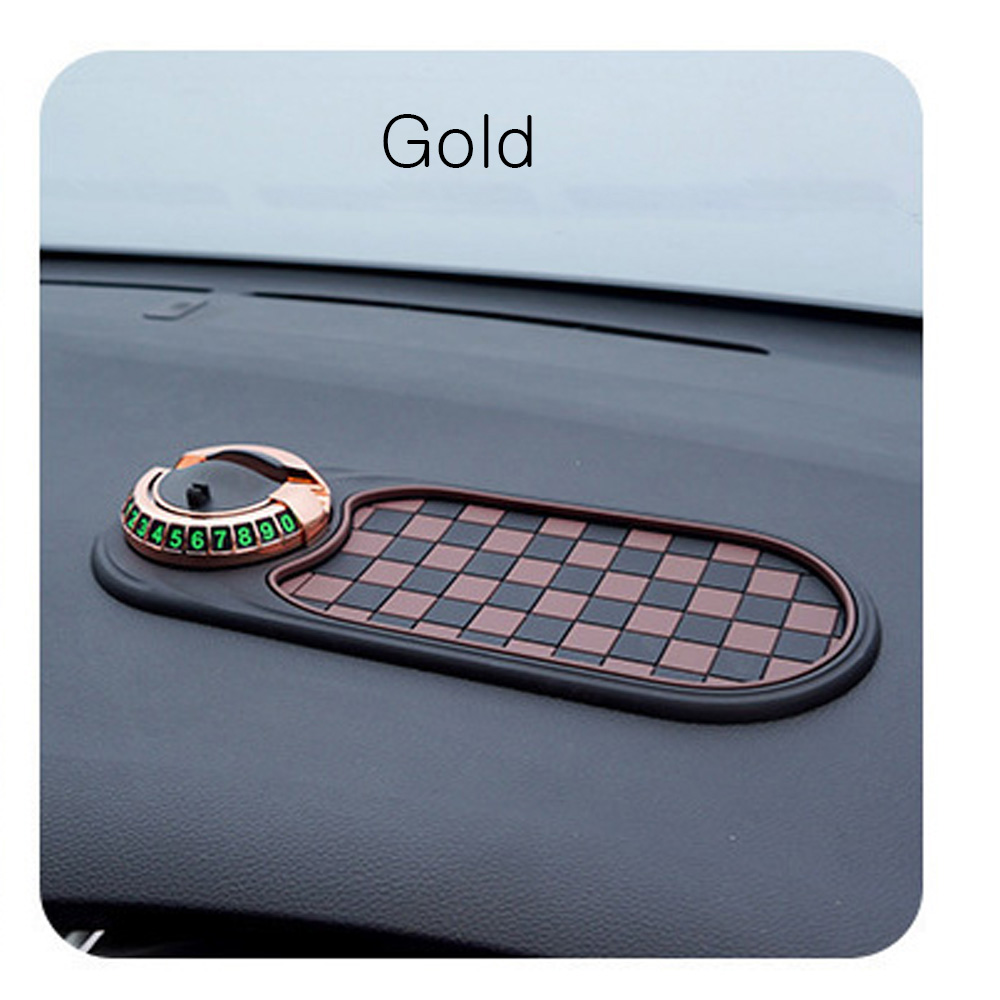 3-in-1 Car Dashboard Mat | 360° Rotating Phone Holder + Anti-Slip Storage Pad + Hidden Parking Contact Plate - 图片 4