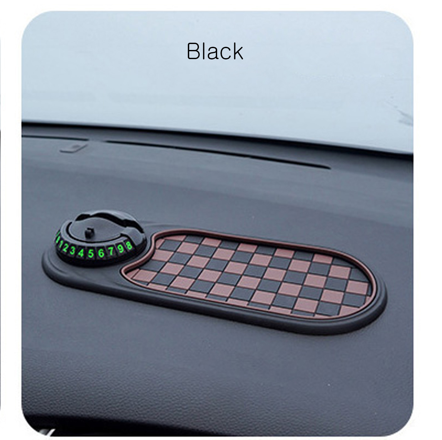 3-in-1 Car Dashboard Mat | 360° Rotating Phone Holder + Anti-Slip Storage Pad + Hidden Parking Contact Plate - 图片 3
